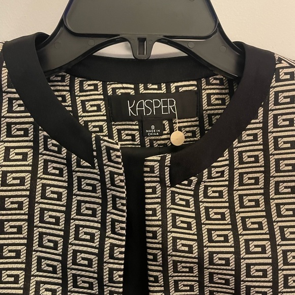 Kasper Hearts on Fire 3PC Lined Pant Suit. Blazer, Top & Pants Gold/Black NWT - Picture 5 of 14